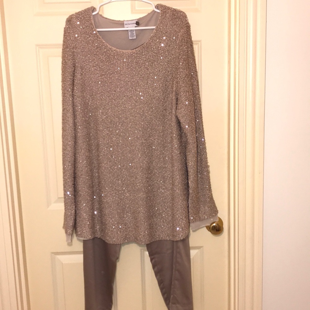 New Soft Surroundings Dress Top and Wide Leg Pants